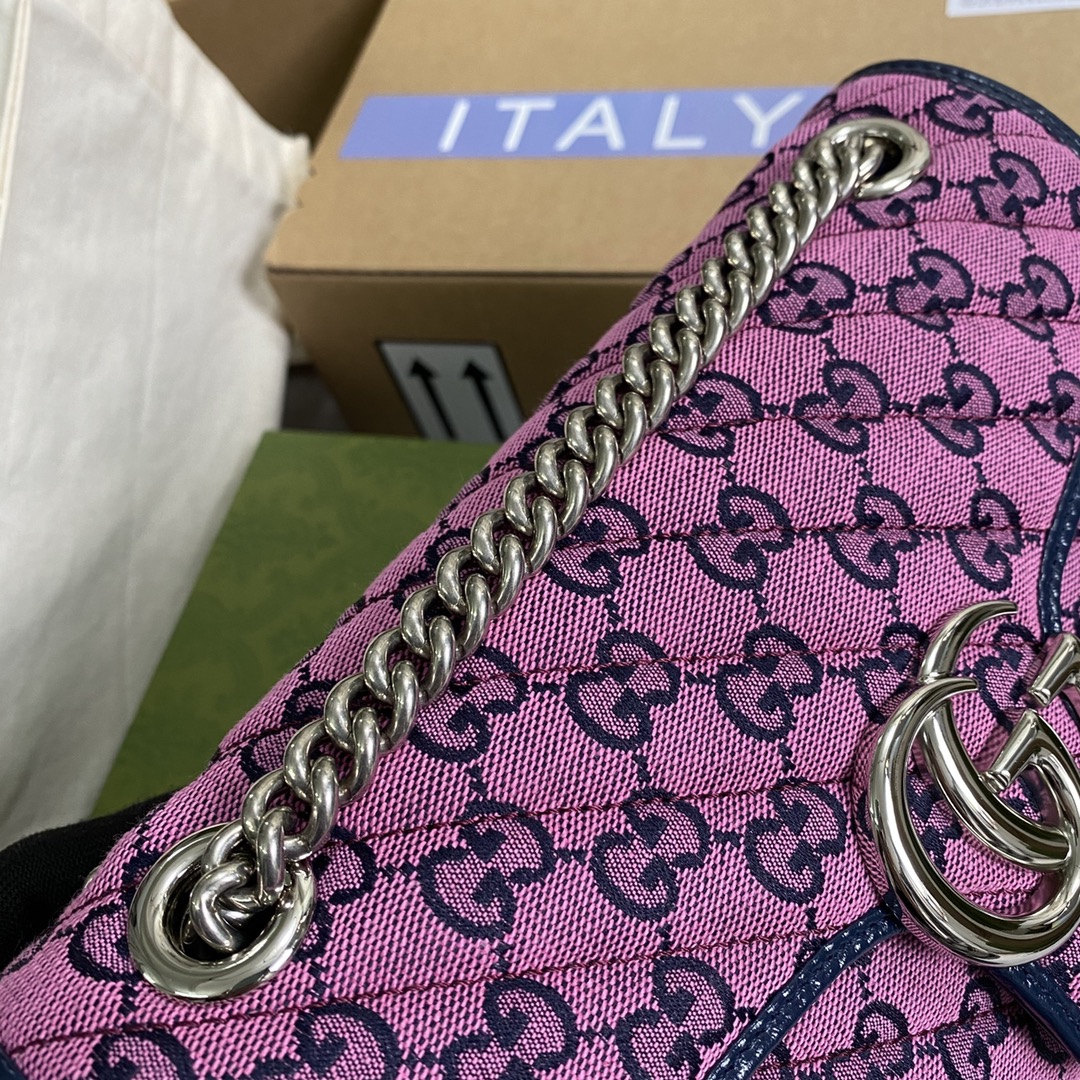 443497 GG Marmont multicolor small shoulder bag
