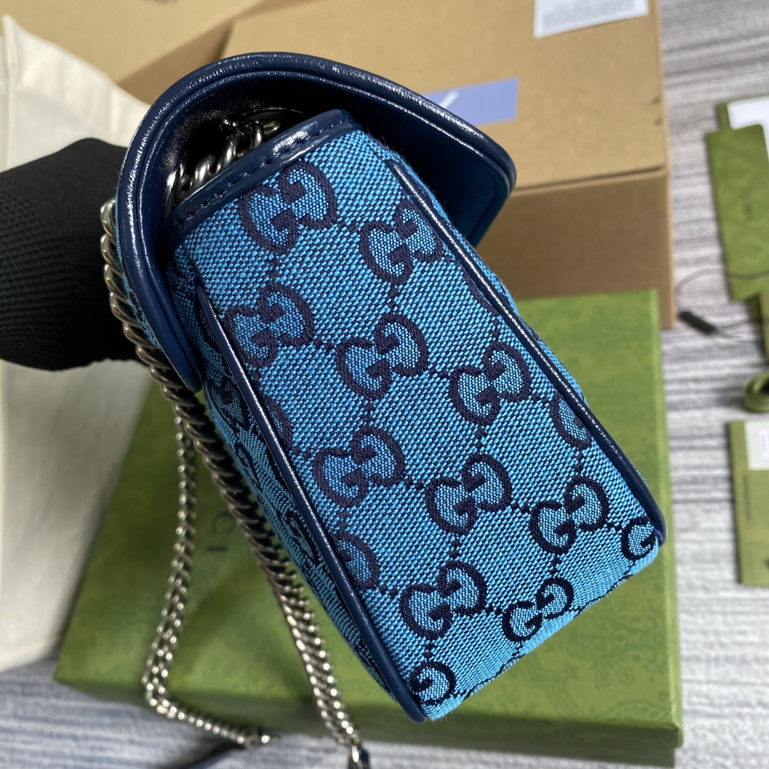 443497 GG Marmont multicolor small shoulder bag
