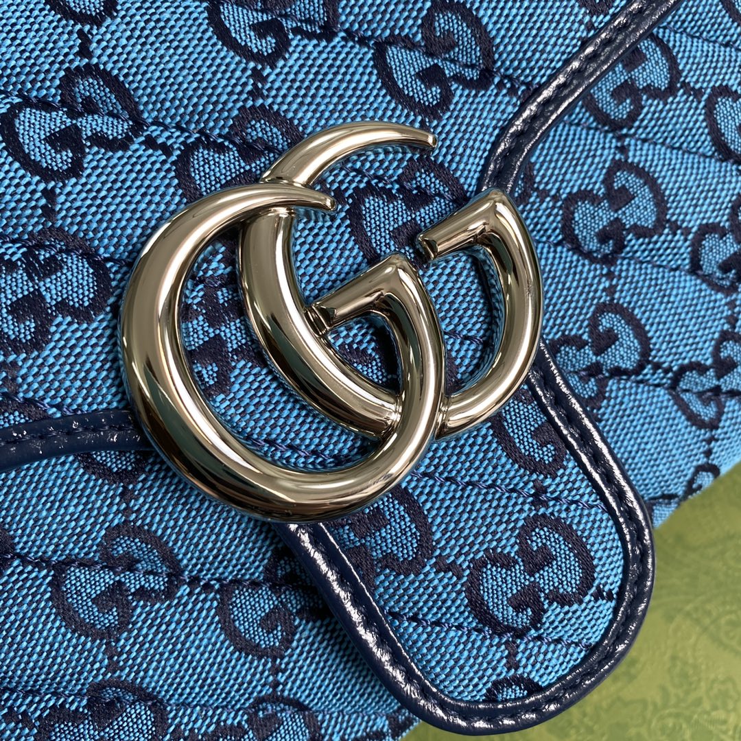 443497 GG Marmont multicolor small shoulder bag