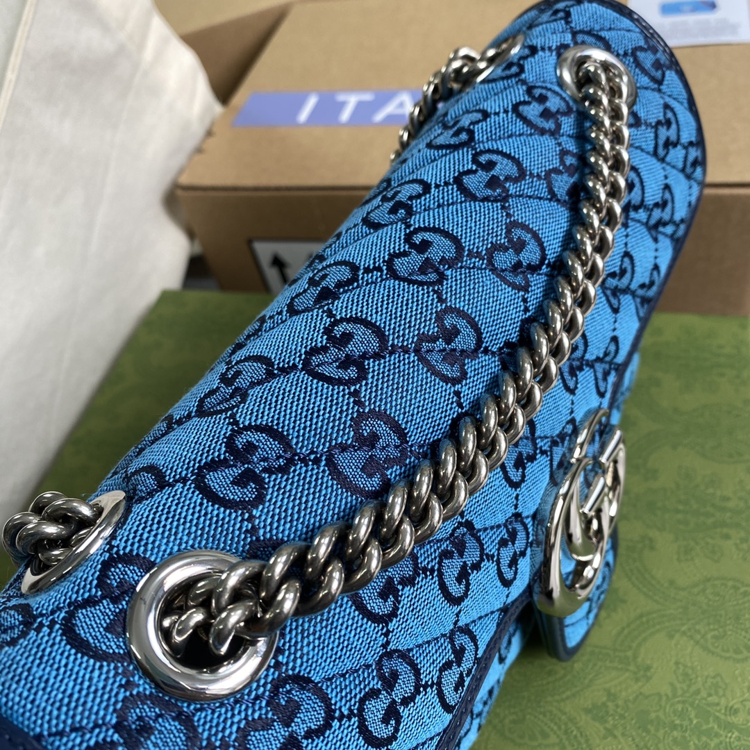 443497 GG Marmont multicolor small shoulder bag
