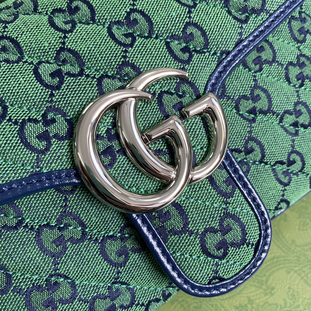 443497 GG Marmont multicolor small shoulder bag