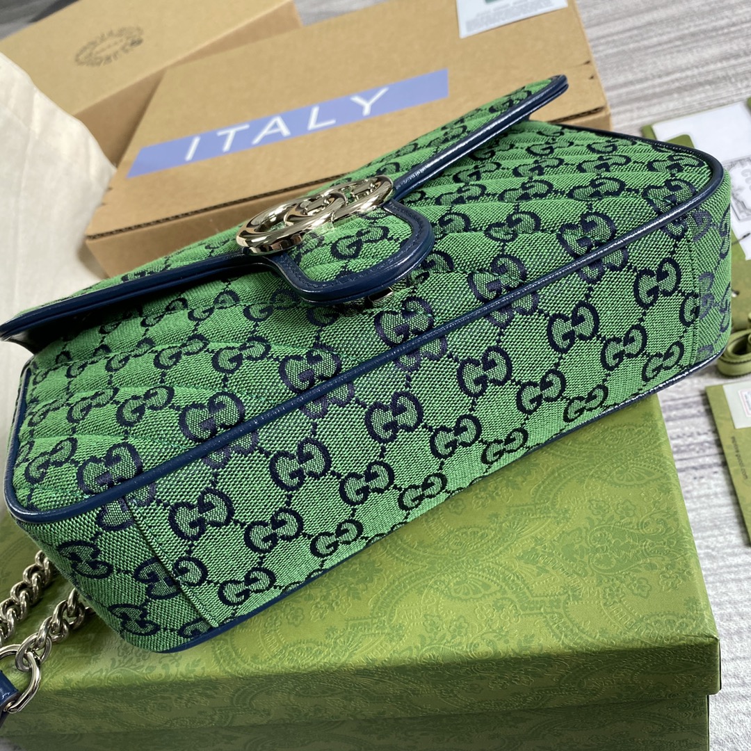 443497 GG Marmont multicolor small shoulder bag