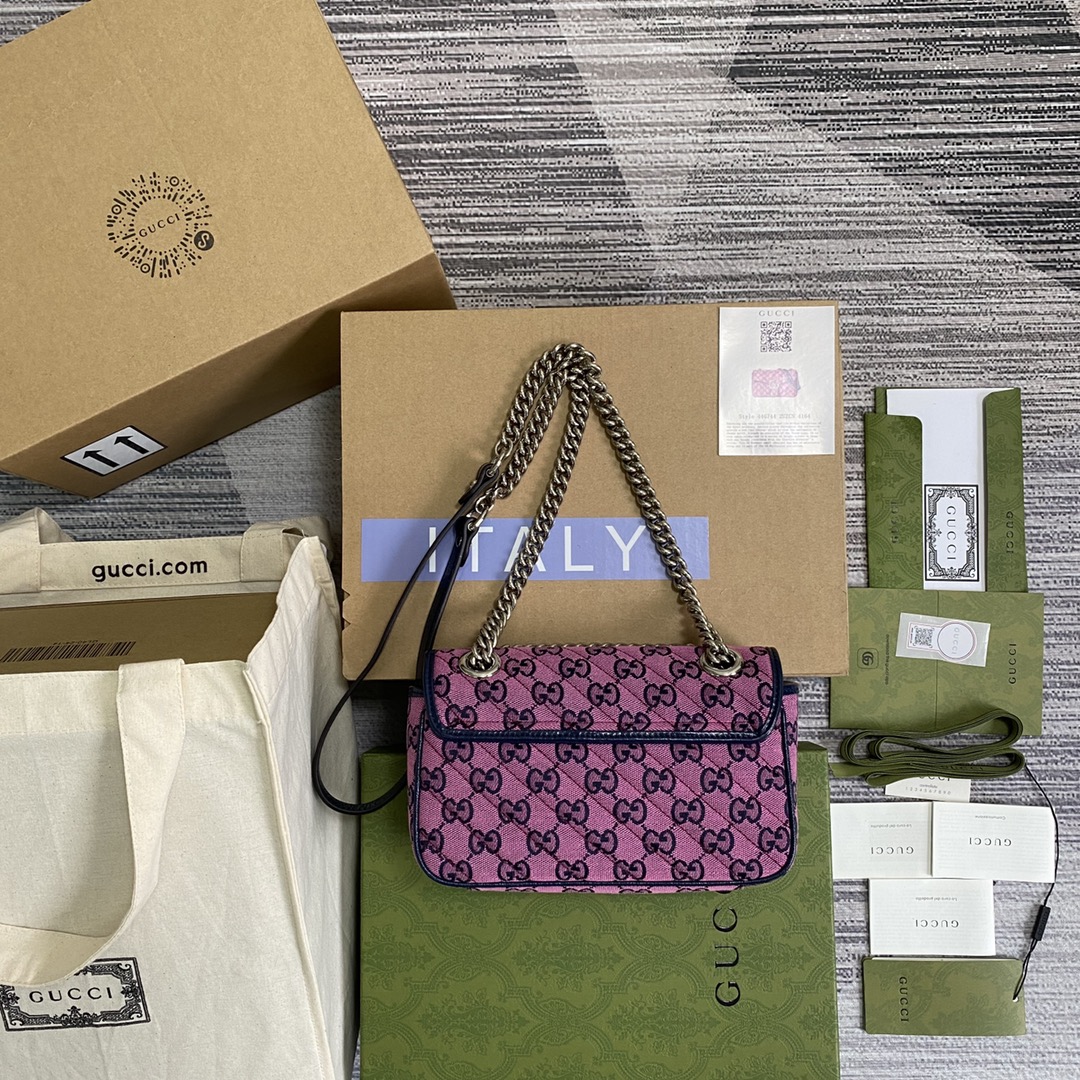 446744 GG Marmont multicolor mini bag