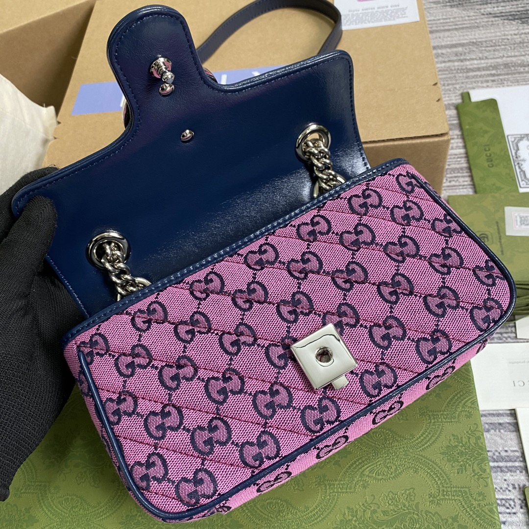 446744 GG Marmont multicolor mini bag