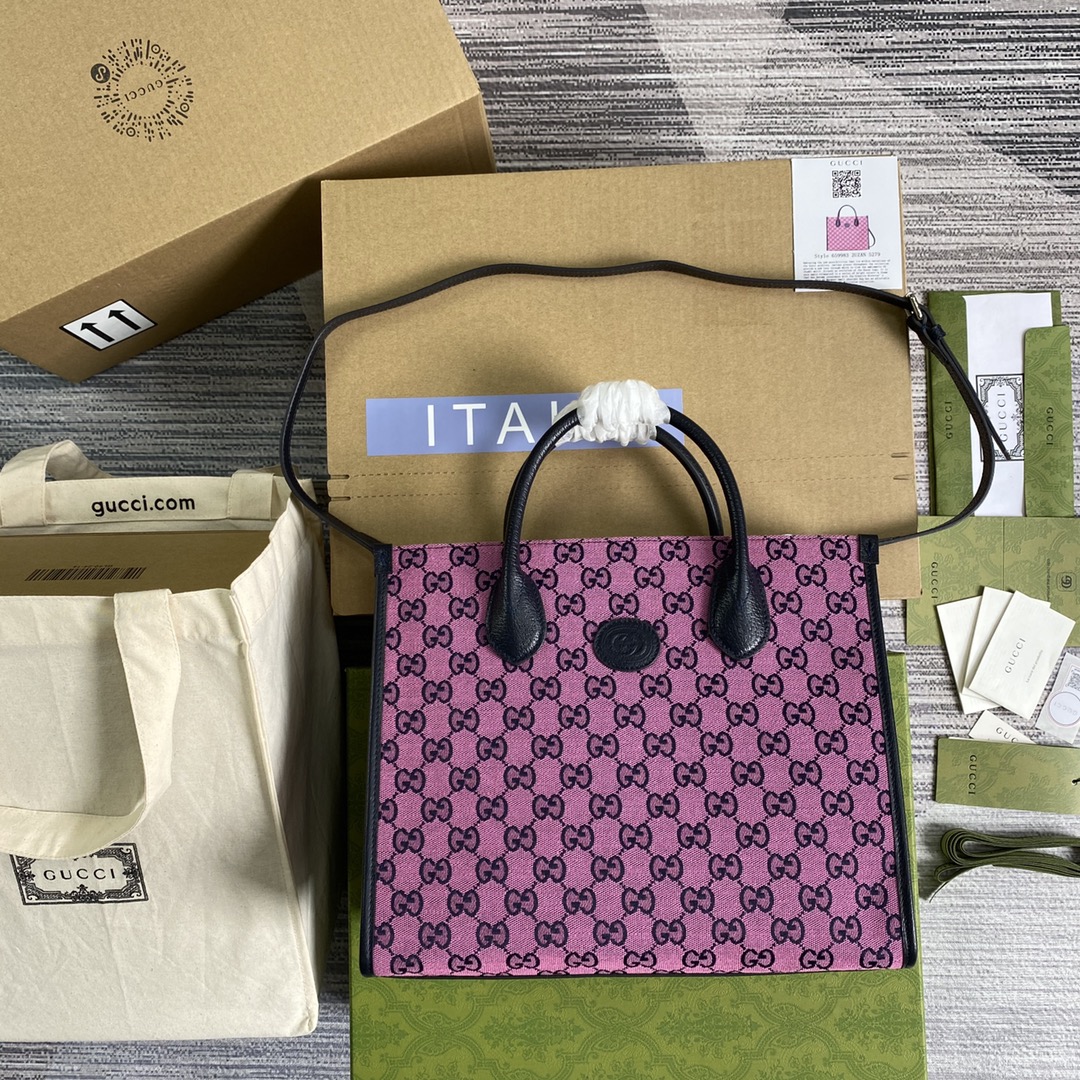 659983  GG Multicolor small tote bag