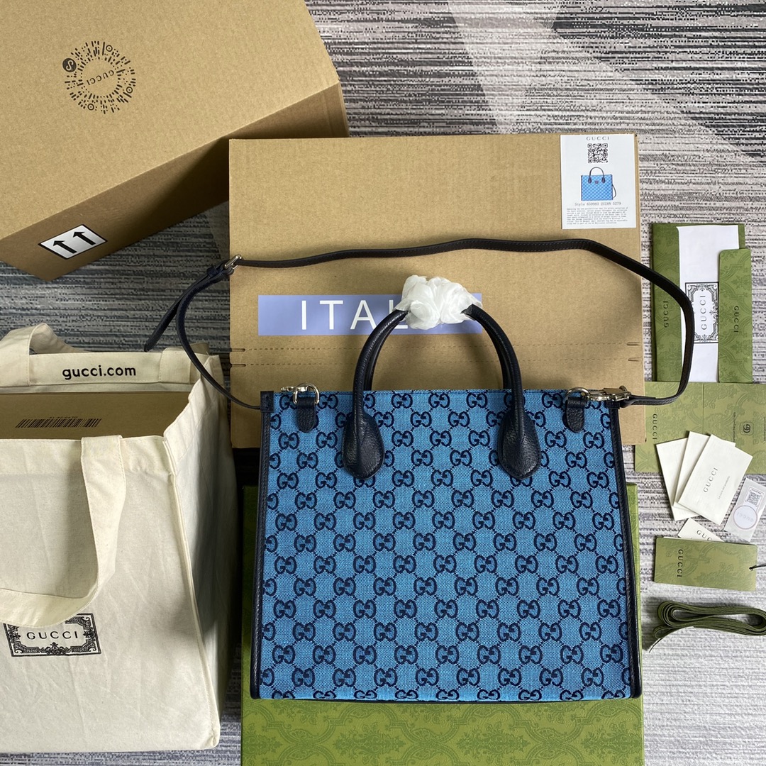 659983  GG Multicolor small tote bag