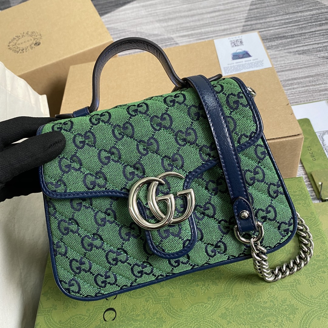 583571 GG Marmont Multicolor mini top handle bag