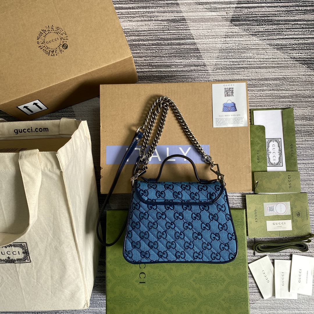 583571 GG Marmont Multicolor mini top handle bag