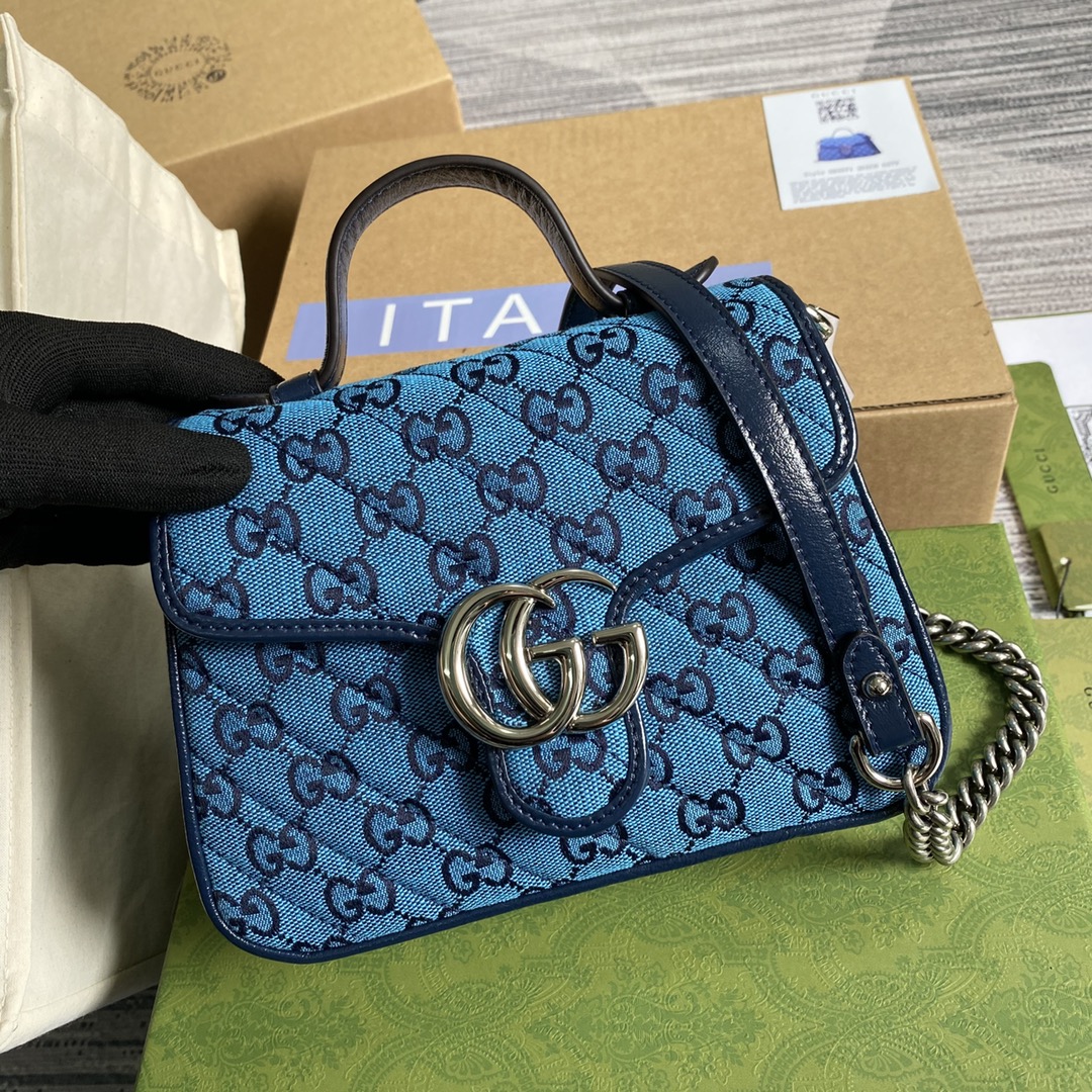 583571 GG Marmont Multicolor mini top handle bag