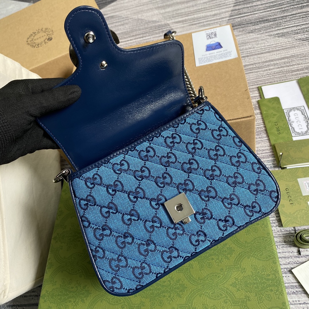 583571 GG Marmont Multicolor mini top handle bag