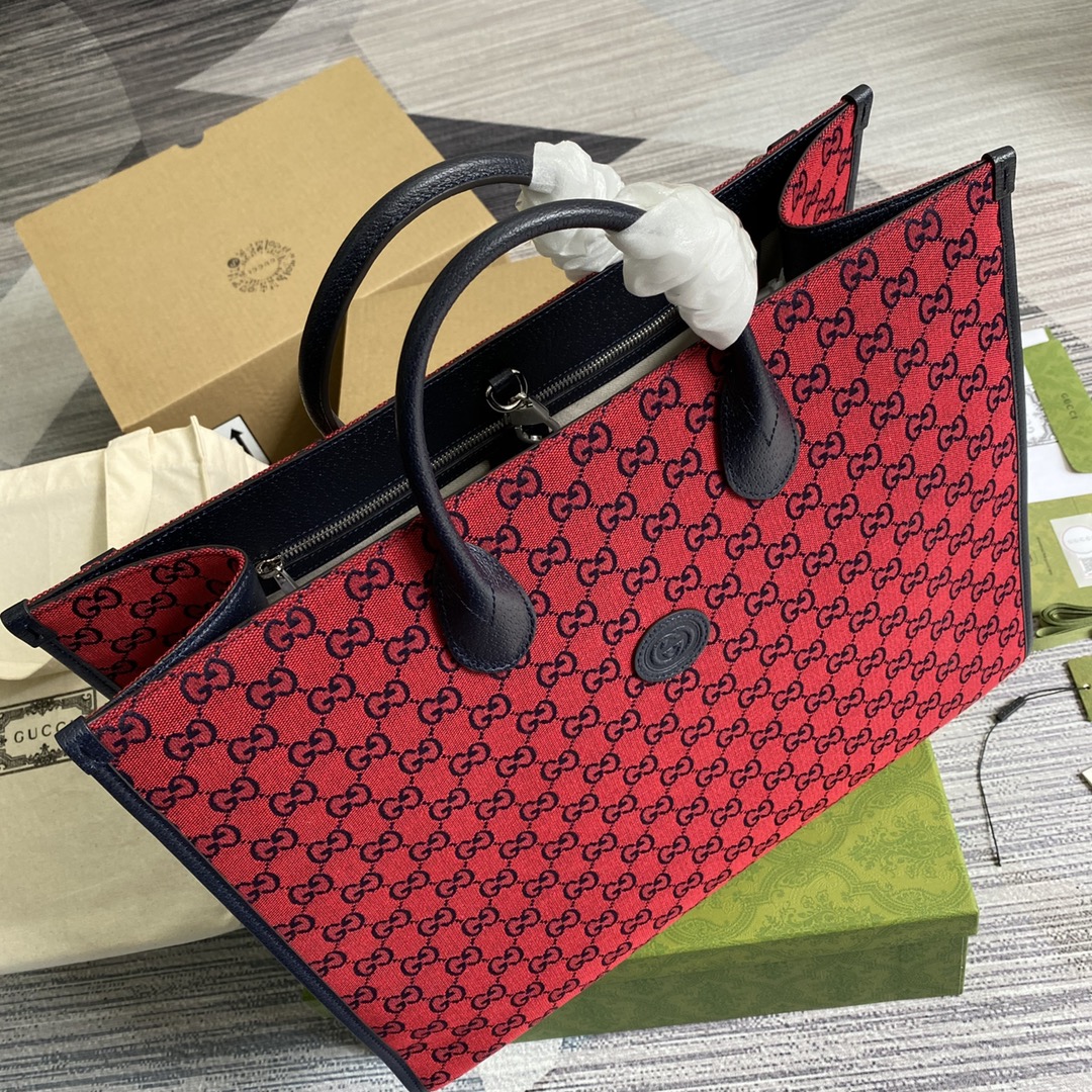 659980  GG Multicolor large tote bag