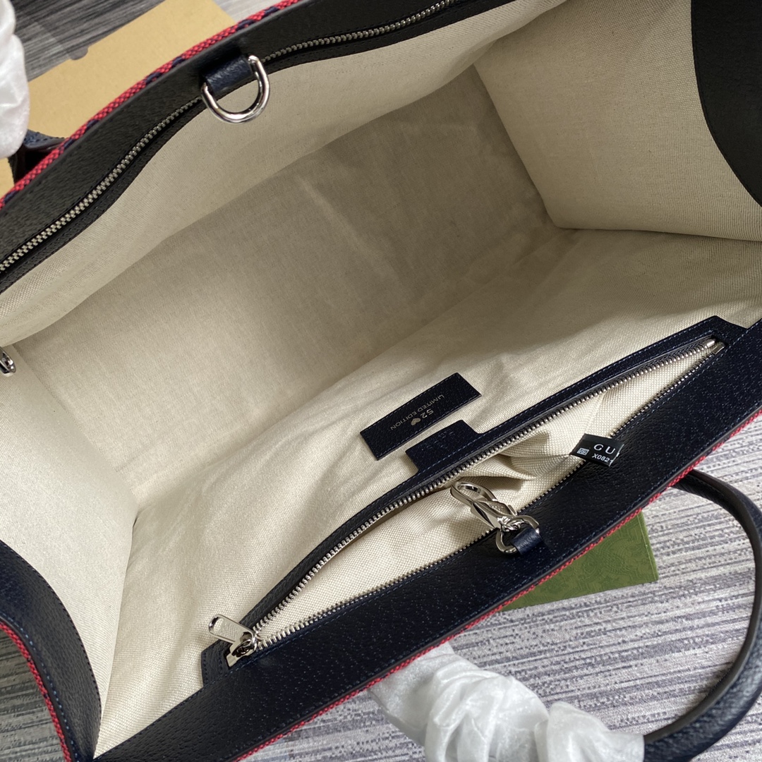 659980  GG Multicolor large tote bag