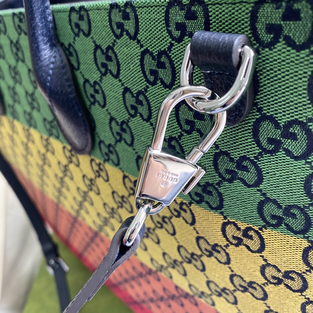 659980  GG Multicolor large tote bag