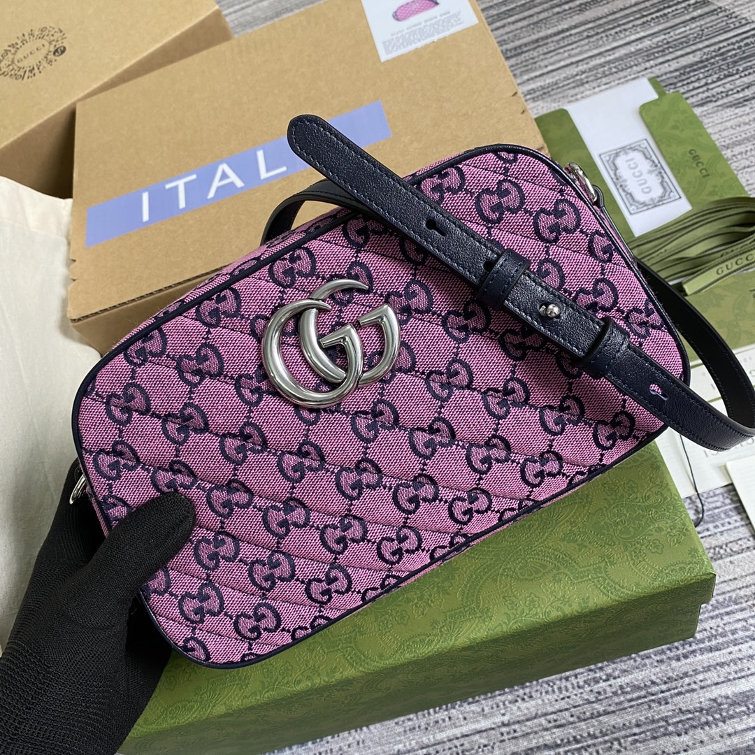 447632 GG Marmont Multicolor small shoulder bag