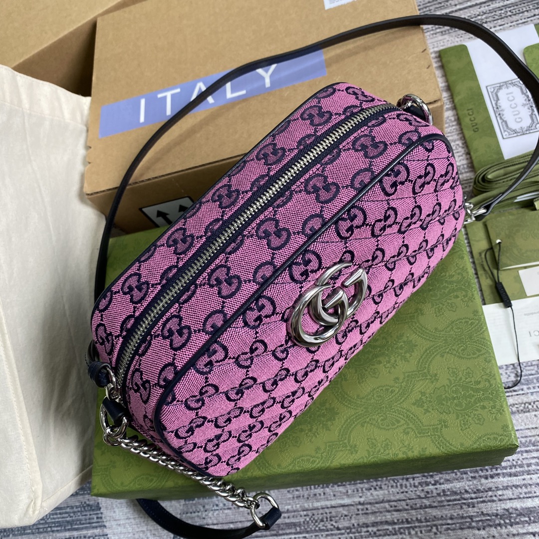 447632 GG Marmont Multicolor small shoulder bag
