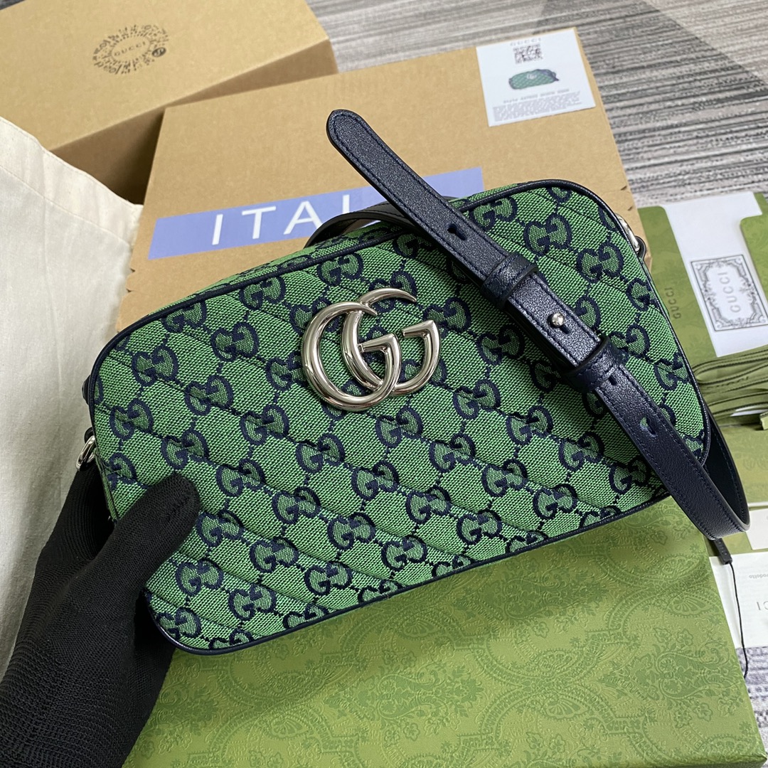 447632 GG Marmont Multicolor small shoulder bag