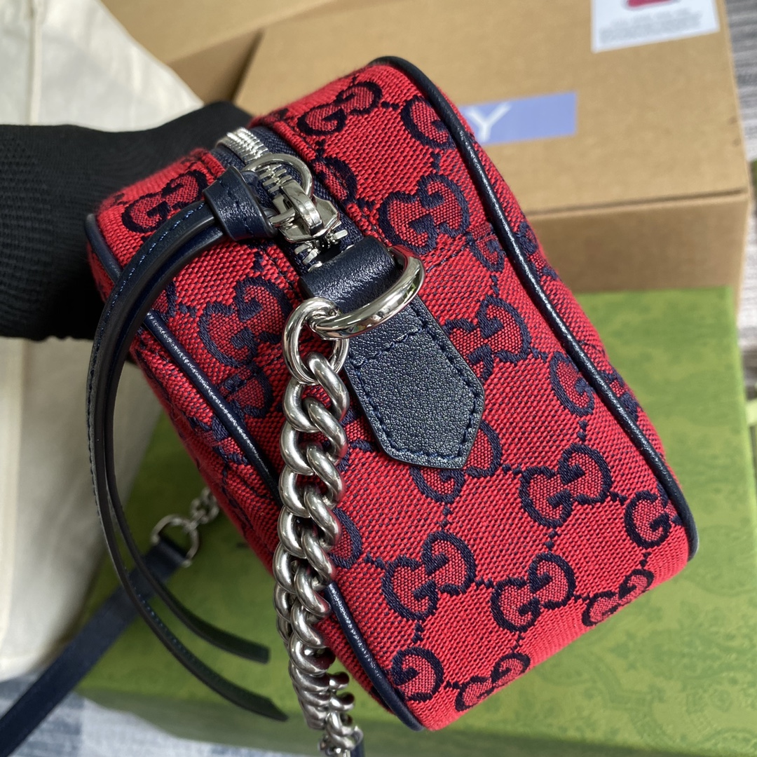 447632 GG Marmont Multicolor small shoulder bag