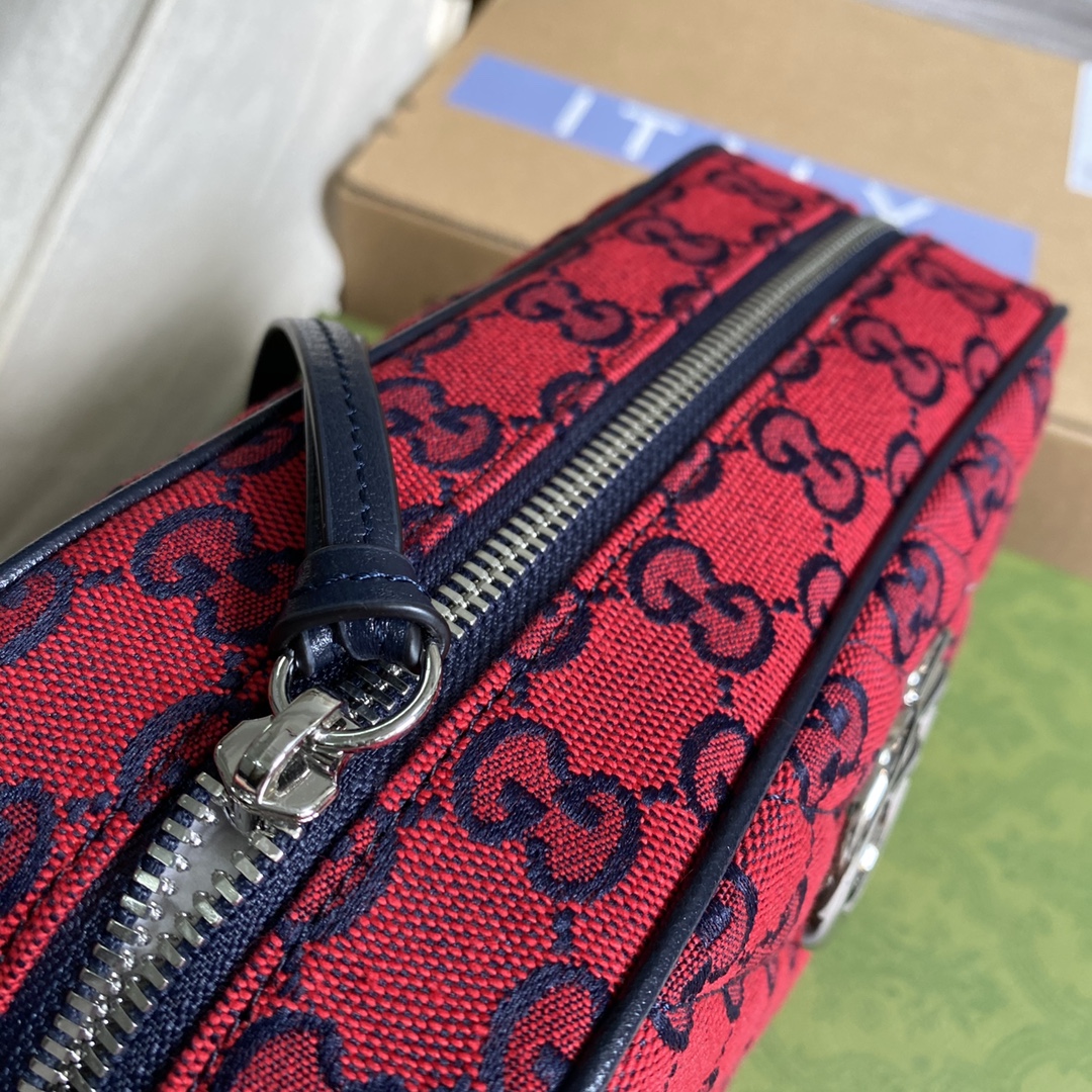 447632 GG Marmont Multicolor small shoulder bag