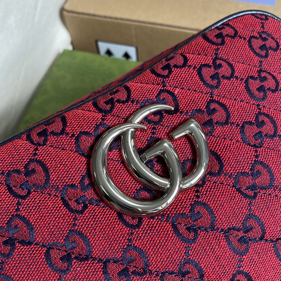 447632 GG Marmont Multicolor small shoulder bag
