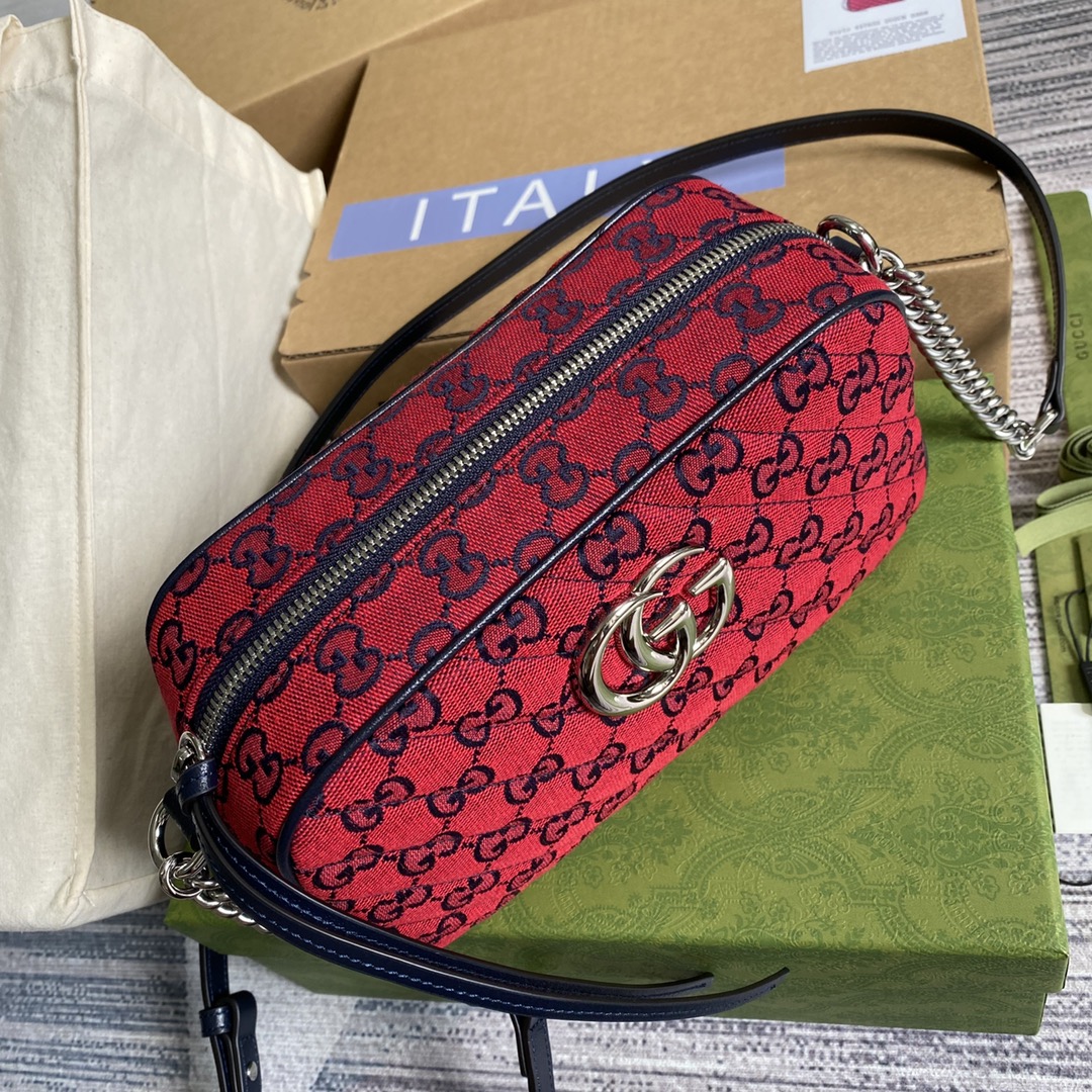447632 GG Marmont Multicolor small shoulder bag