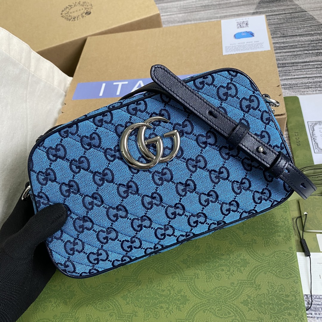 447632 GG Marmont Multicolor small shoulder bag