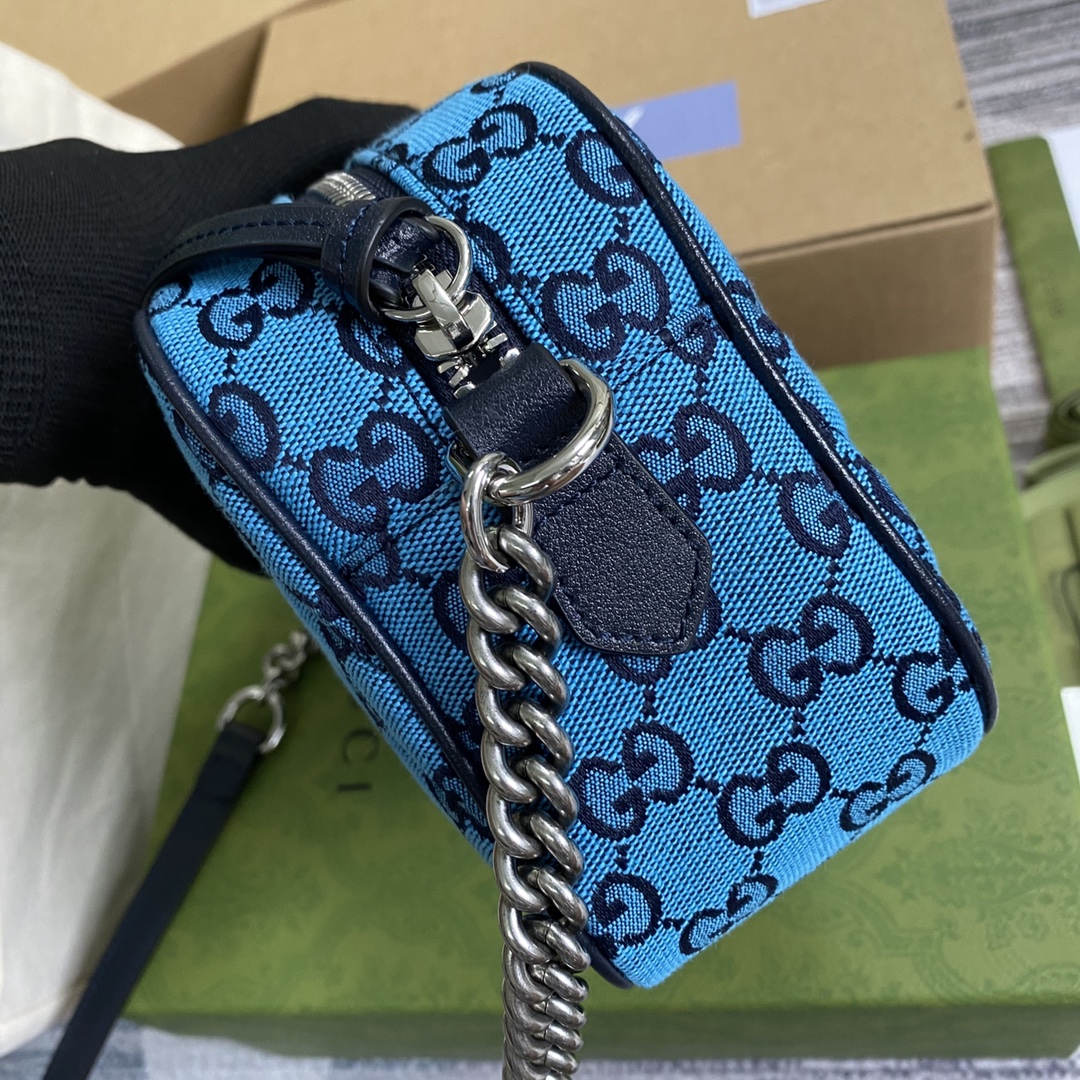 447632 GG Marmont Multicolor small shoulder bag
