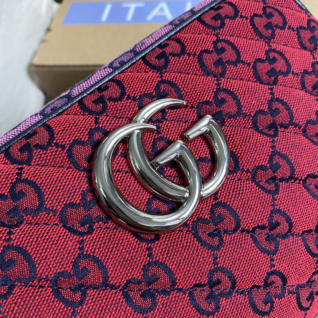 447632 GG Marmont Multicolor small shoulder bag
