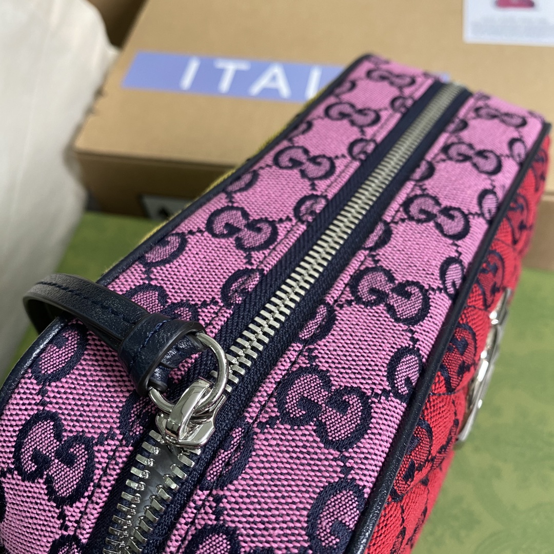 447632 GG Marmont Multicolor small shoulder bag