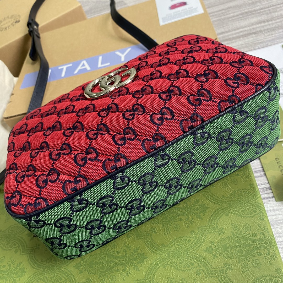 447632 GG Marmont Multicolor small shoulder bag