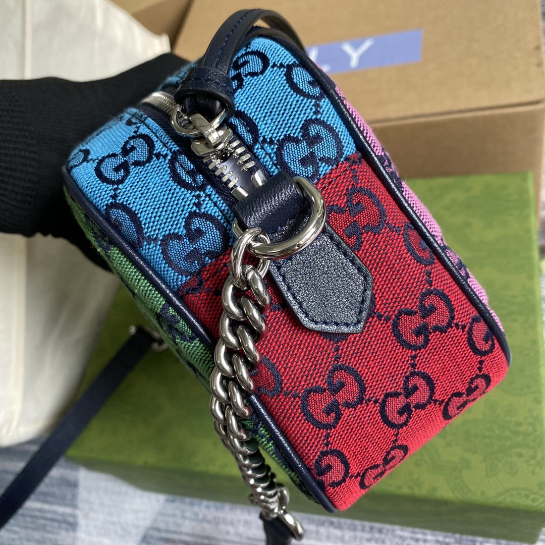 447632 GG Marmont Multicolor small shoulder bag