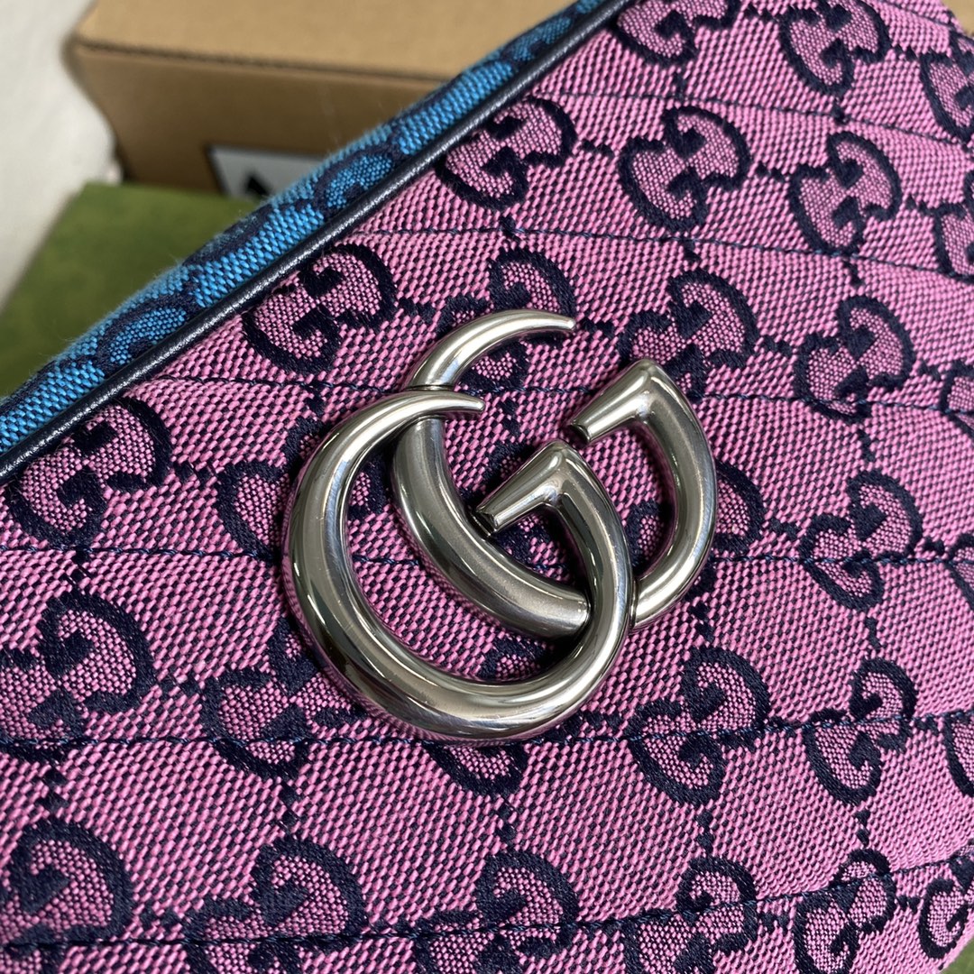 447632 GG Marmont Multicolor small shoulder bag