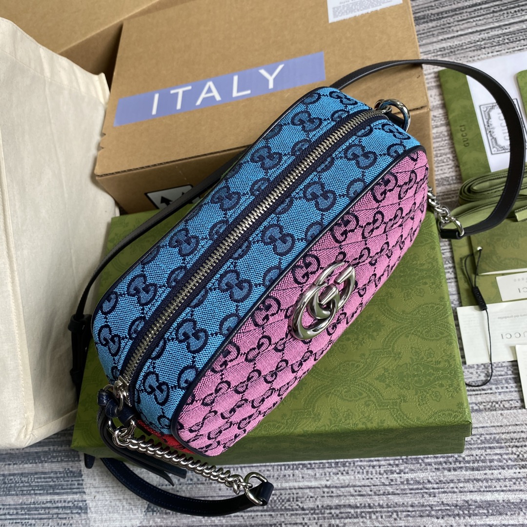 447632 GG Marmont Multicolor small shoulder bag