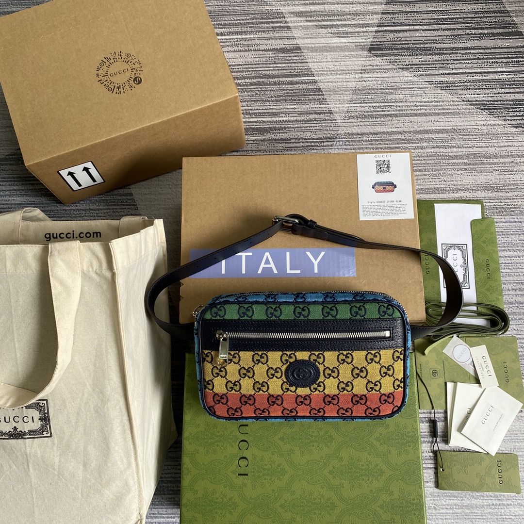 658657 GG Multicolour belt bag