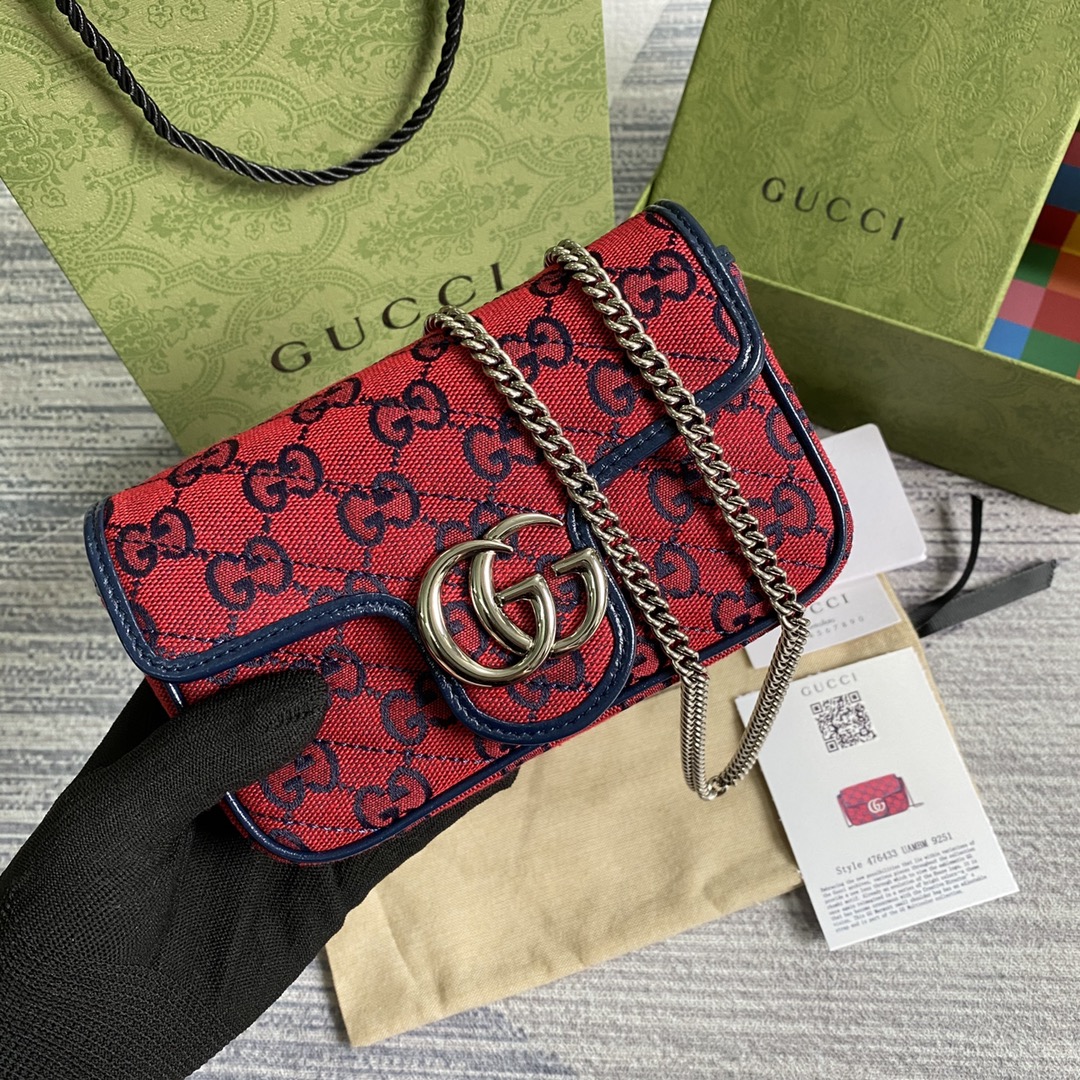 476433 GG Marmont Multicolor super mini bag