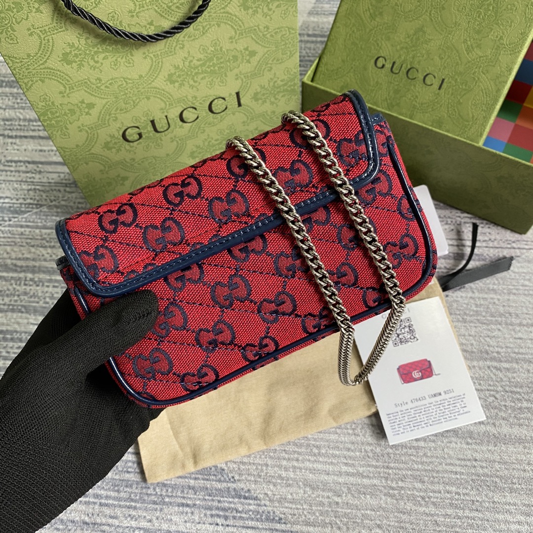 476433 GG Marmont Multicolor super mini bag