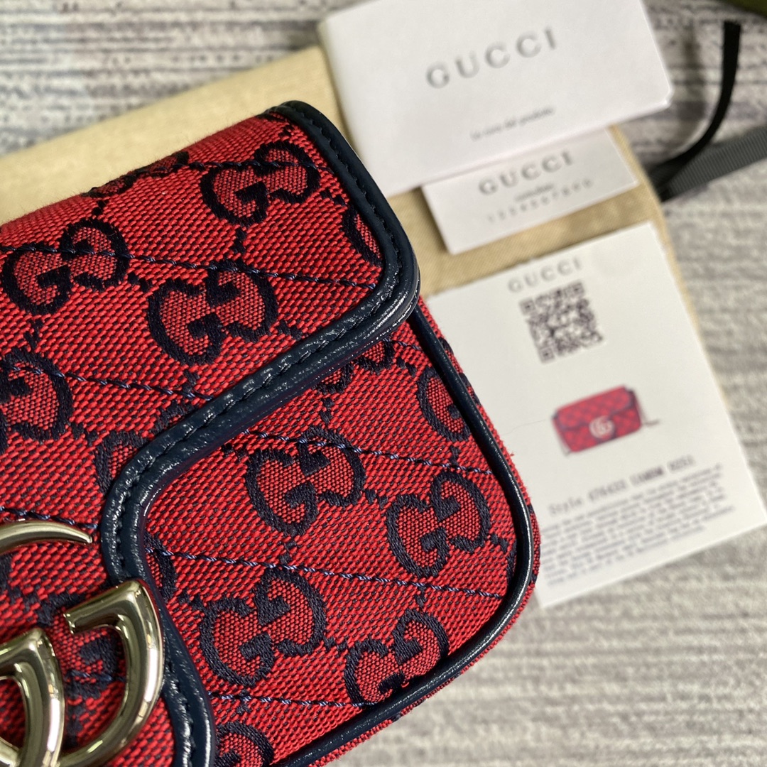 476433 GG Marmont Multicolor super mini bag