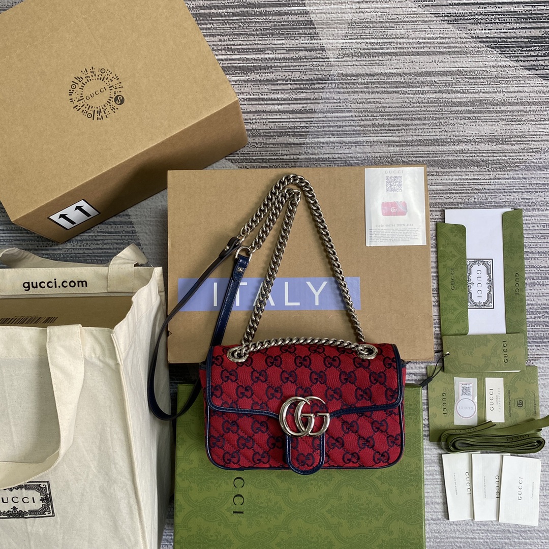 446744 GG Marmont multicolor mini bag