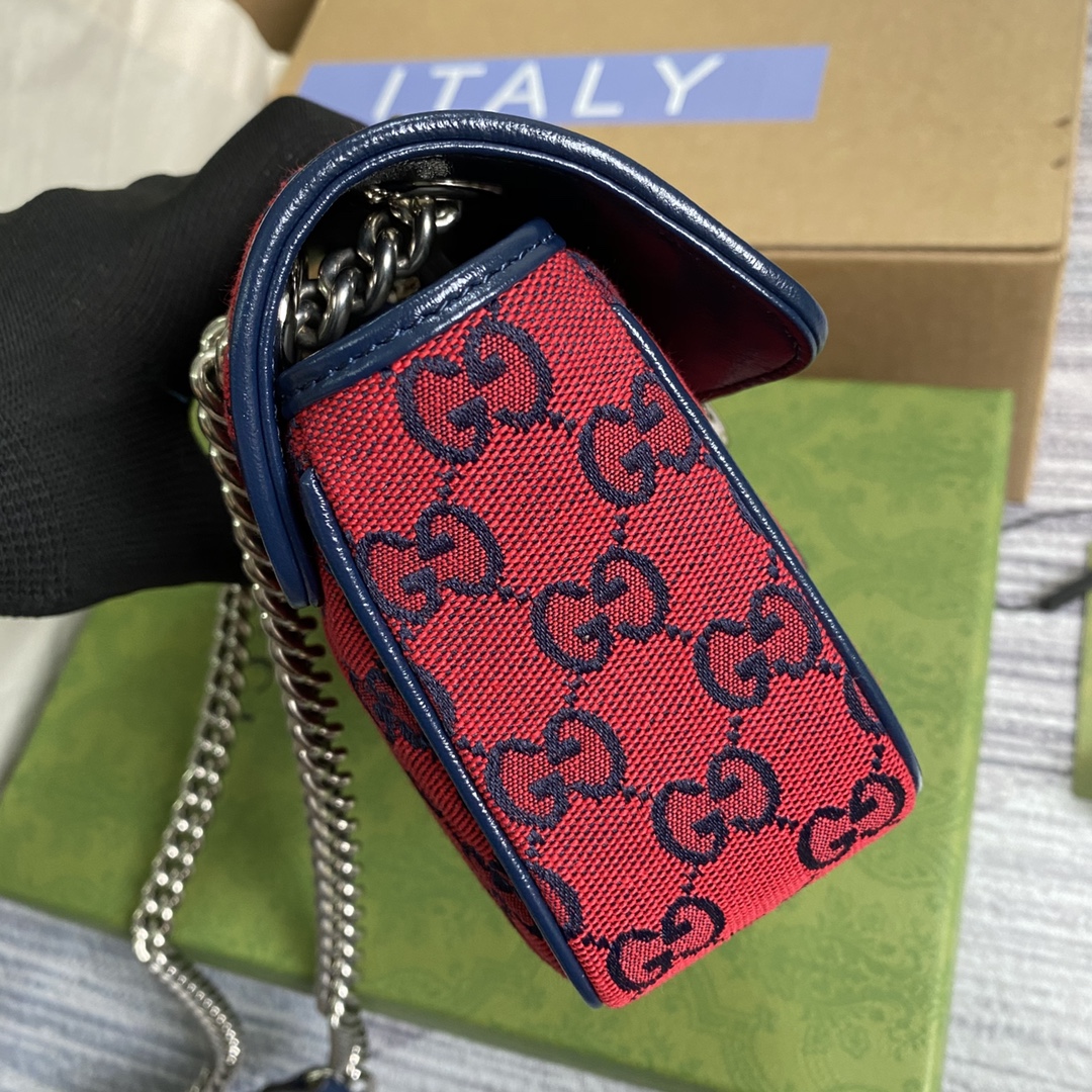 446744 GG Marmont multicolor mini bag