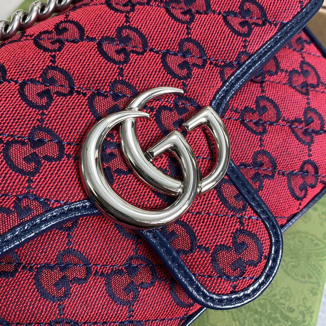 446744 GG Marmont multicolor mini bag