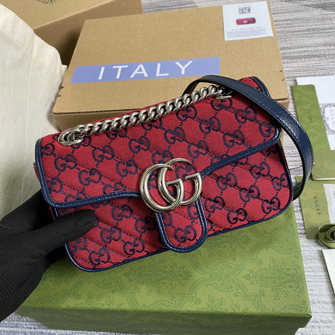 446744 GG Marmont multicolor mini bag