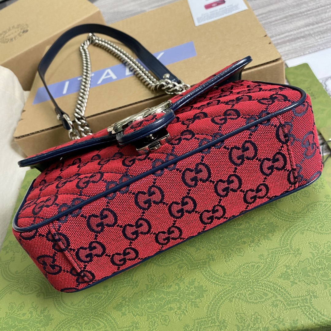 446744 GG Marmont multicolor mini bag