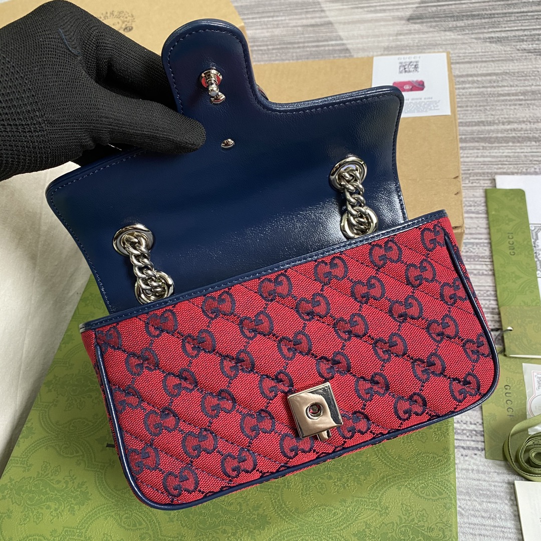 446744 GG Marmont multicolor mini bag