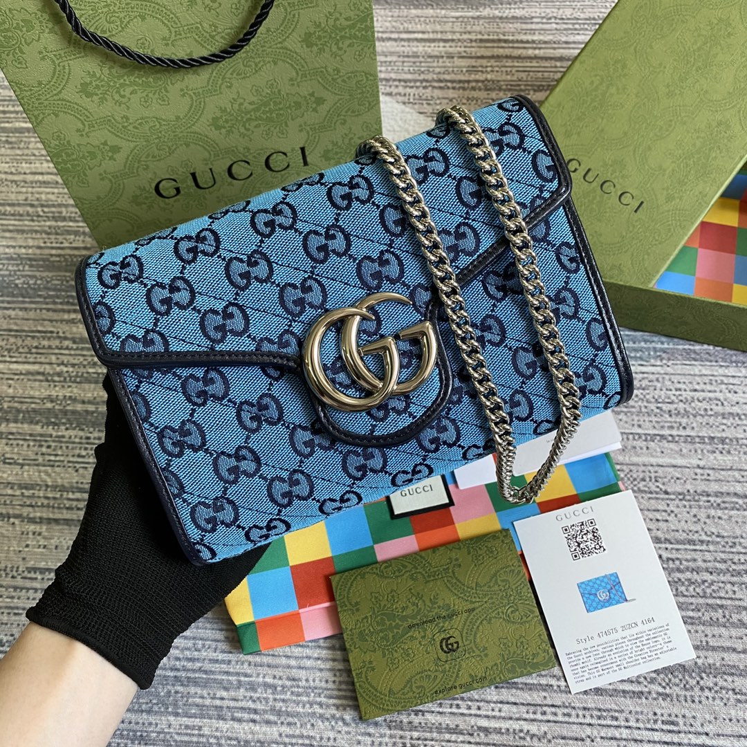 474575 GG Marmont Multicolor mini bag