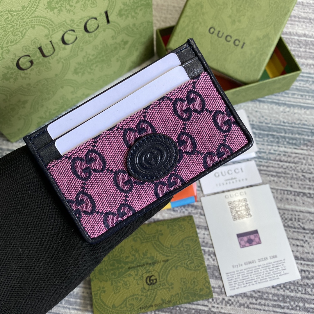 659601 GG Multicolor card case wallet