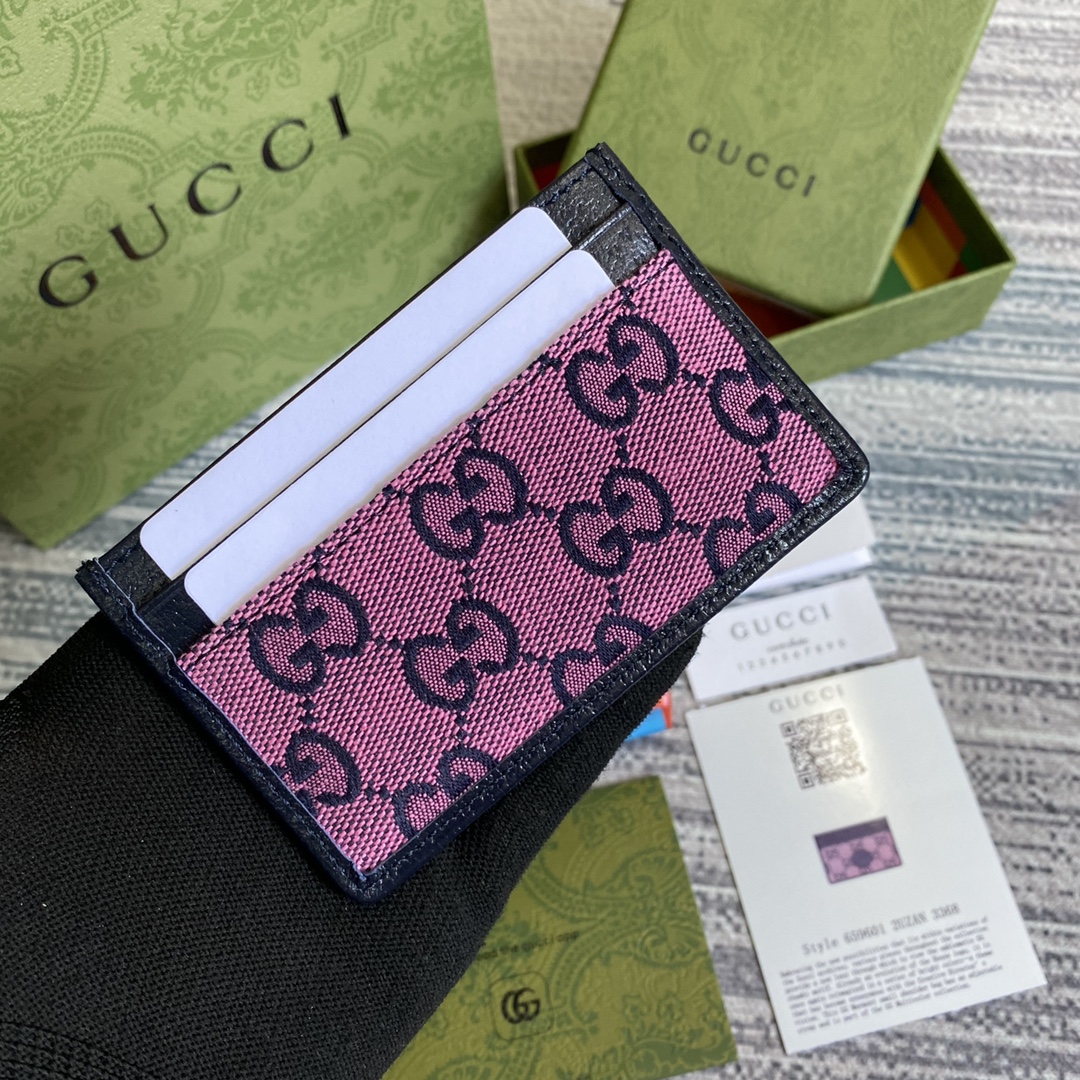 659601 GG Multicolor card case wallet