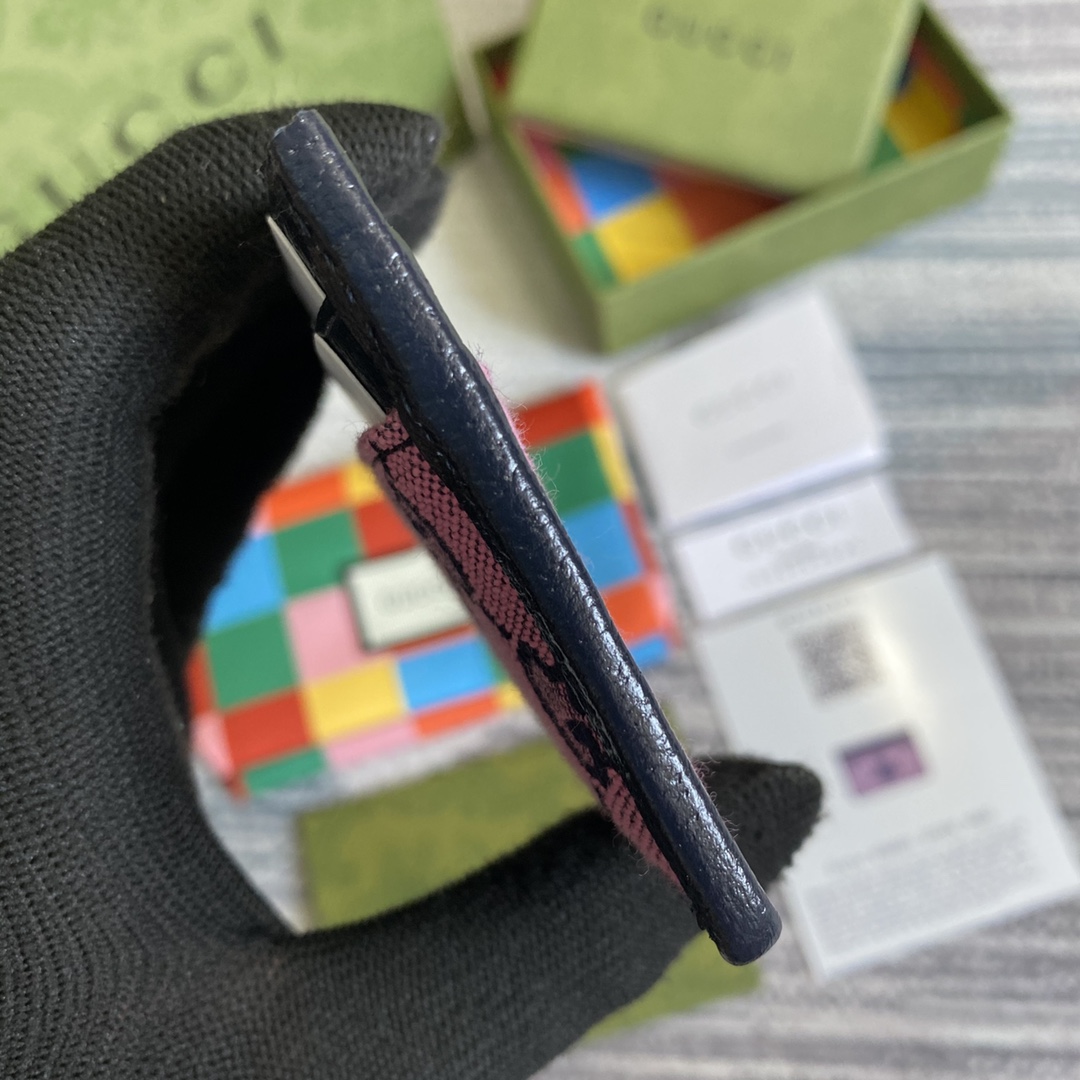 659601 GG Multicolor card case wallet