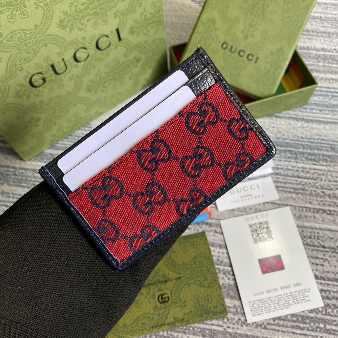 659601 GG Multicolor card case wallet