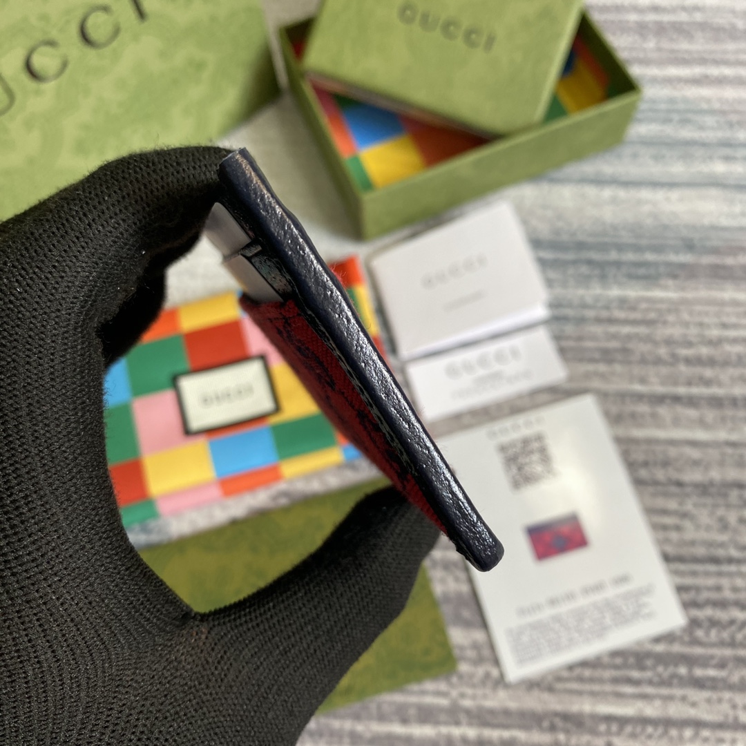 659601 GG Multicolor card case wallet