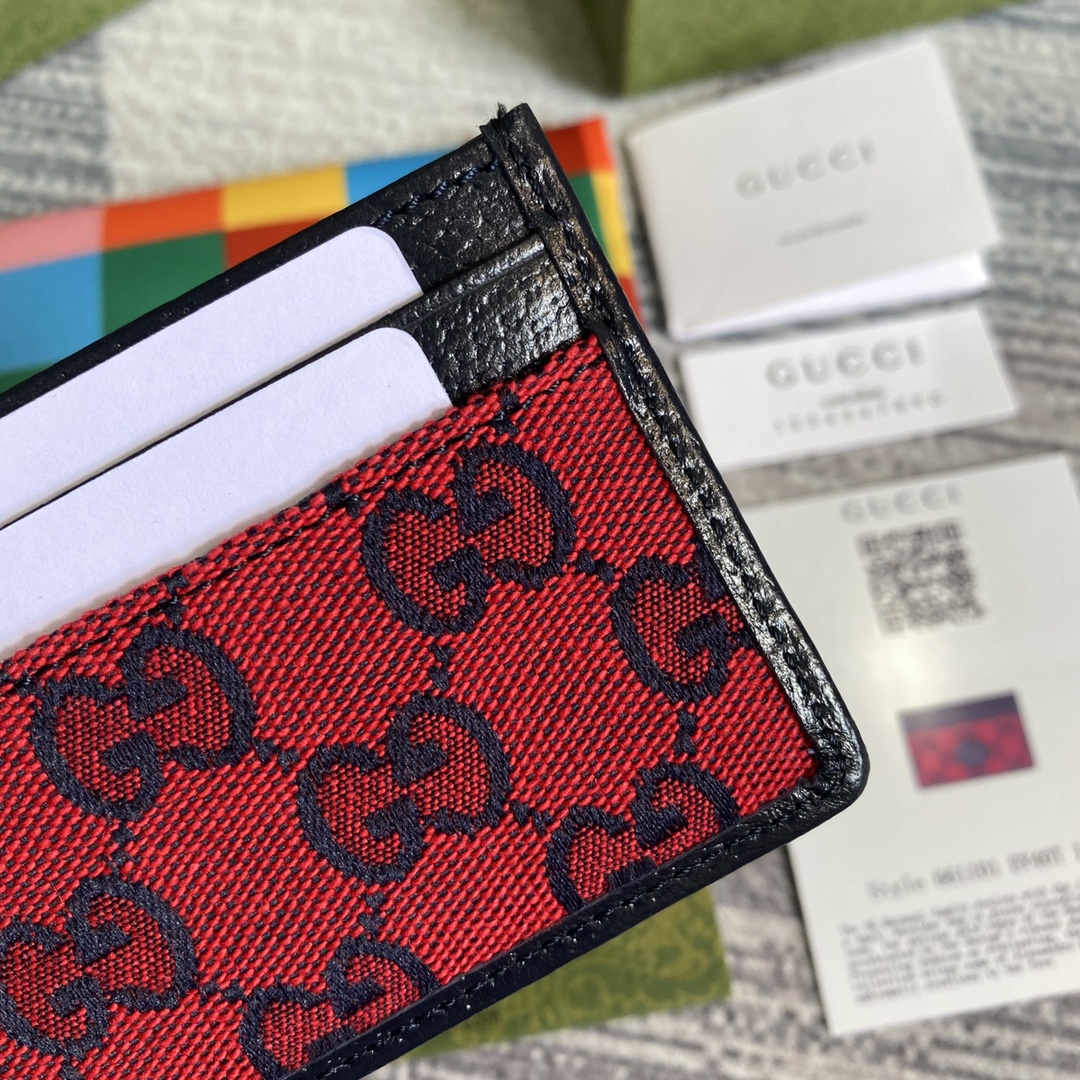 659601 GG Multicolor card case wallet