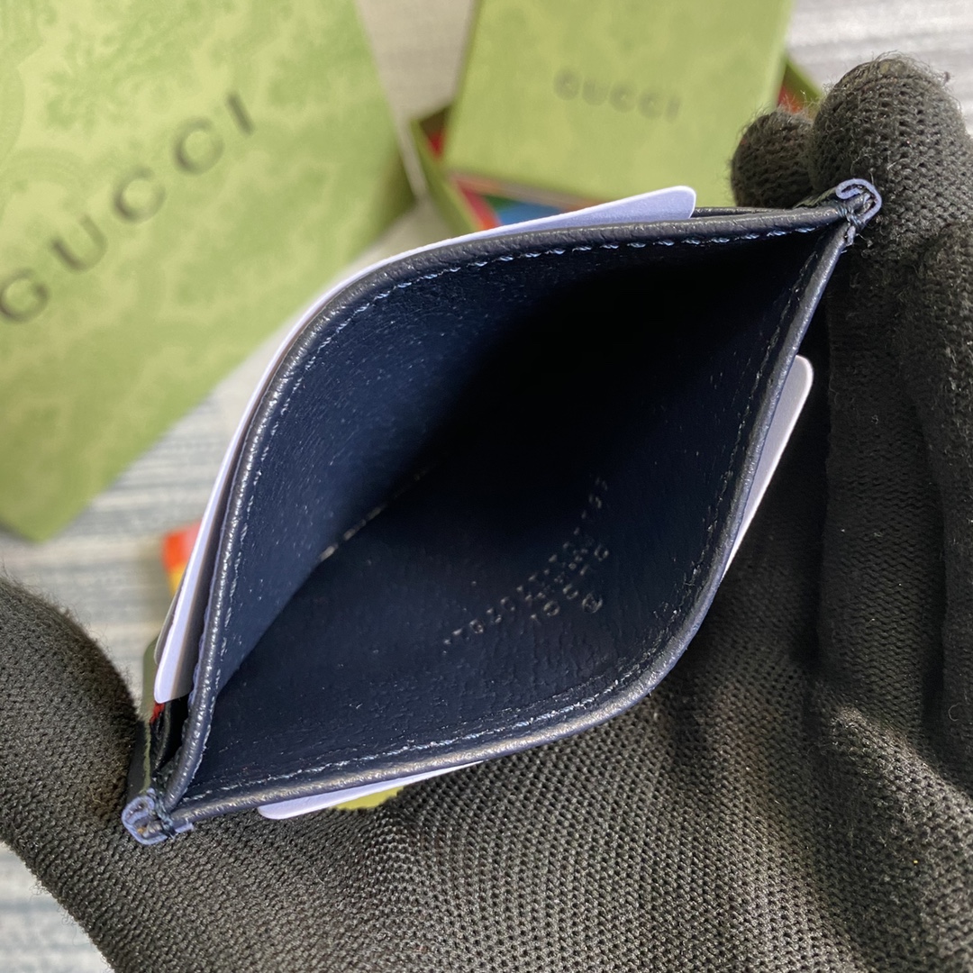 659601 GG Multicolor card case wallet